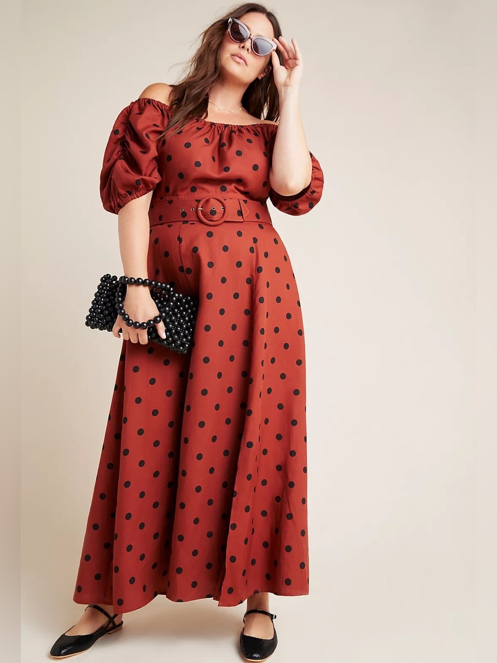 NWT Maeve Anthropologie Lucienne Off-The-Shoulder Maxi Dress- Size 8 - Picture 4 of 16